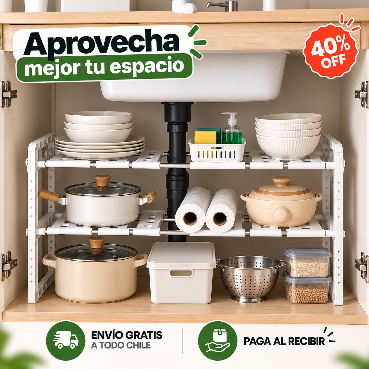 OrdenFlex™ Organizador Expandible