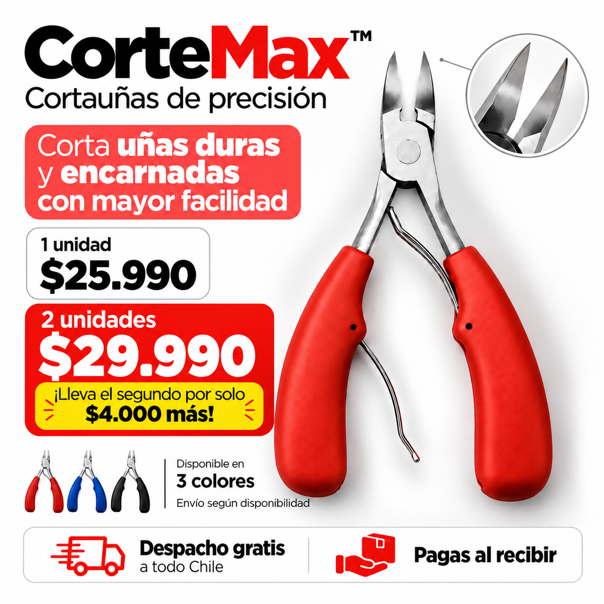 CorteMax™Cortauñas de Precisión para Uñas Duras y Encarnadas